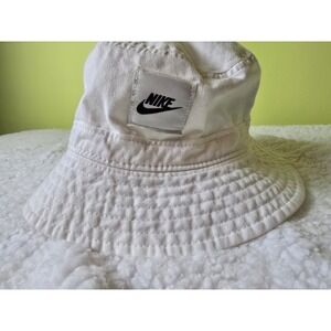 Nike Bucket‎ Hat M/L White Cotton Y2K Streetwear Festival Sport Gilligan Fishing